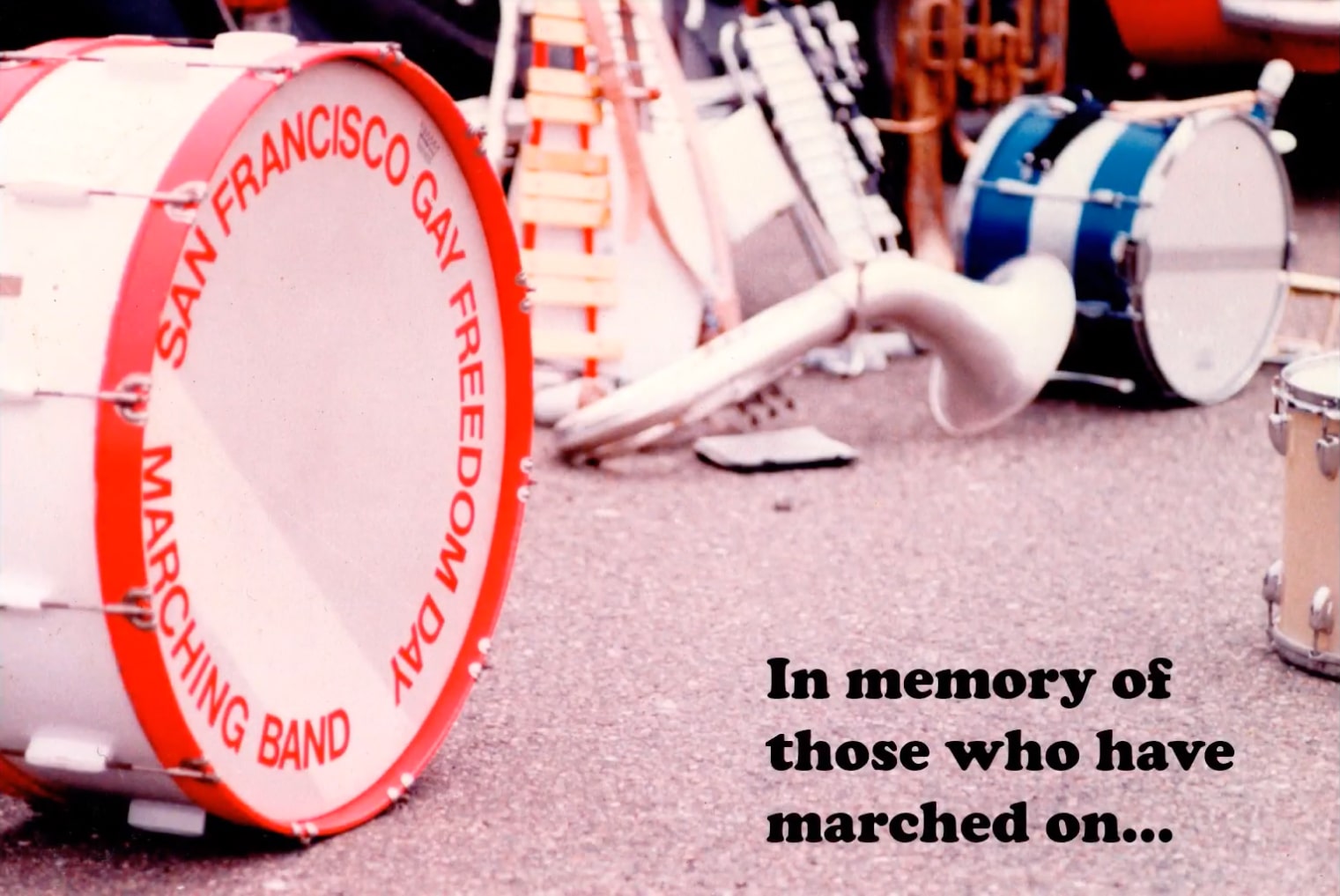 Thumbnail image for the video 'Memorial Tribute to Members Who Have Marched On' played at the band's 40th anniversary concert