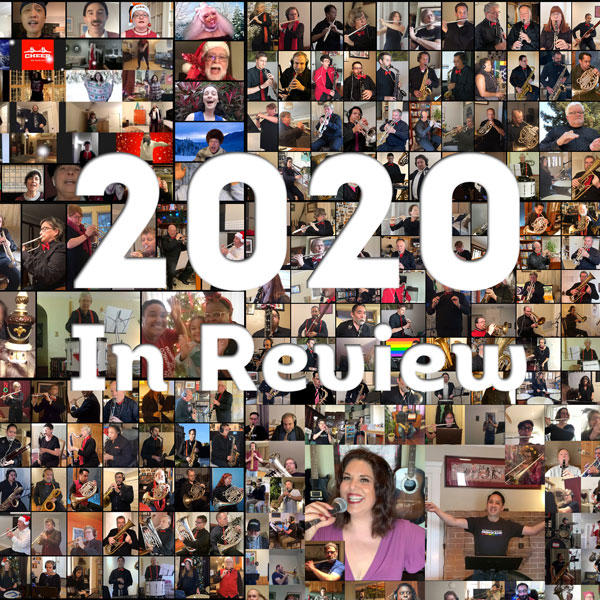 Composite graphic of the band's 2020 virtual performances