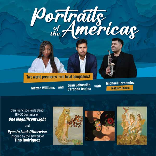 Portraits of the Americas concert promotional banner, square