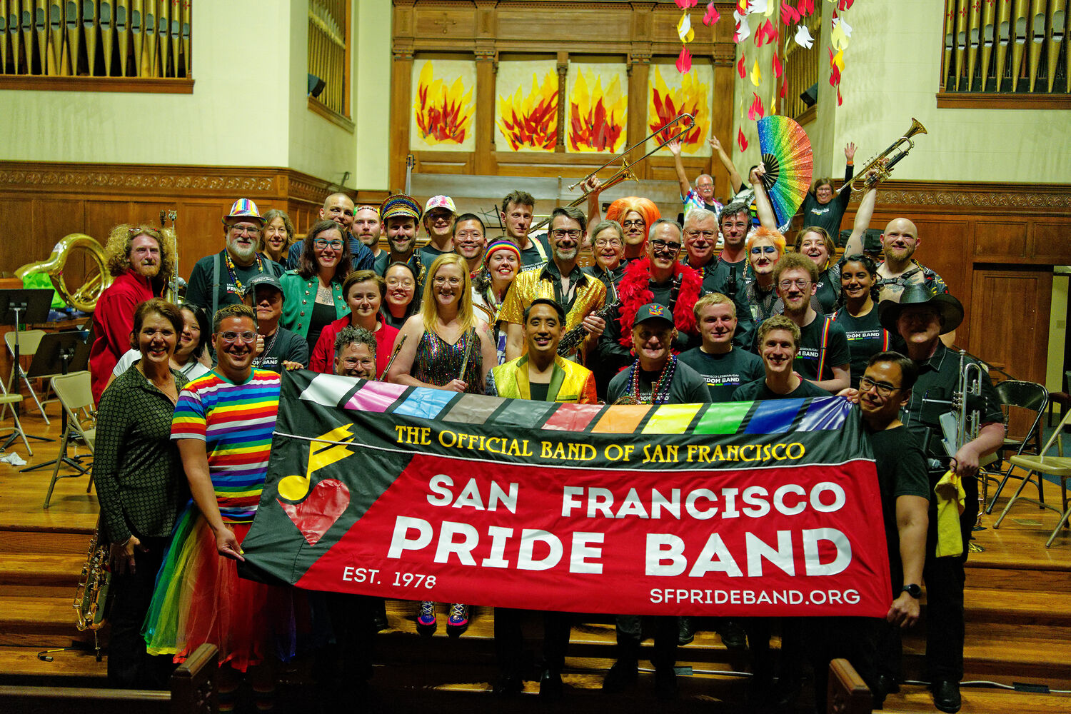 San Francisco Pride Band shows off banner with their new name