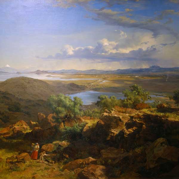 The Valley of Mexico from the Santa Isabel Mountain Range, painting by José María Velasco