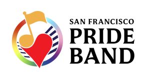 San Francisco Pride Band logo — horizontal, black text (for light backgrounds)
