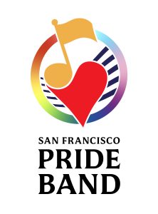 San Francisco Pride Band logo — vertical, black text (for light backgrounds)